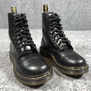 Dr Martens 1460 Combat Boots Womens 6 Black Leather Lace Up Ankle Boots